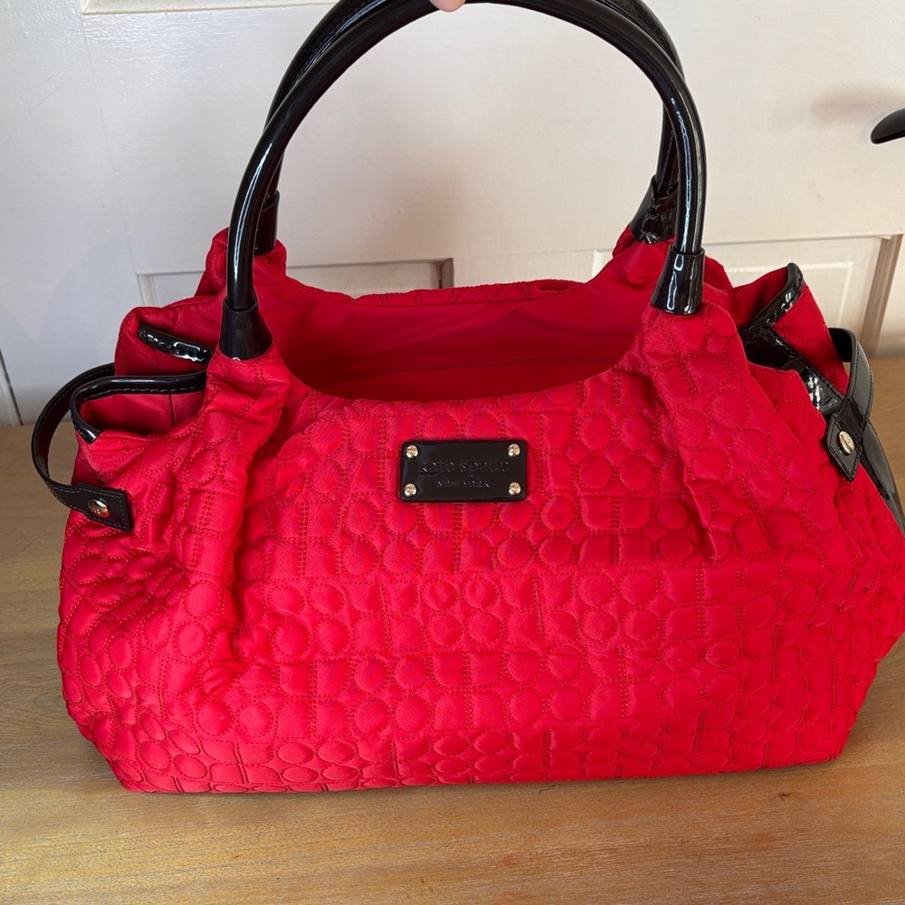 Kate Spade Quilted Nylon Red Shoulder Bag